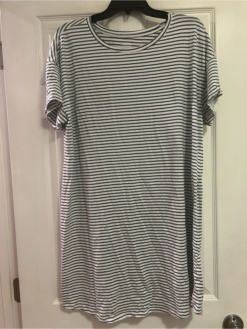 Worn Once! Sonoma Striped T-Shirt Nightgown- Size XL